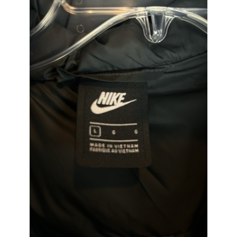 Nike Sportswear Parka Coat Mens Large Black Puffer Down Warm Cozy Cinch Hooded - Picture 3 of 13